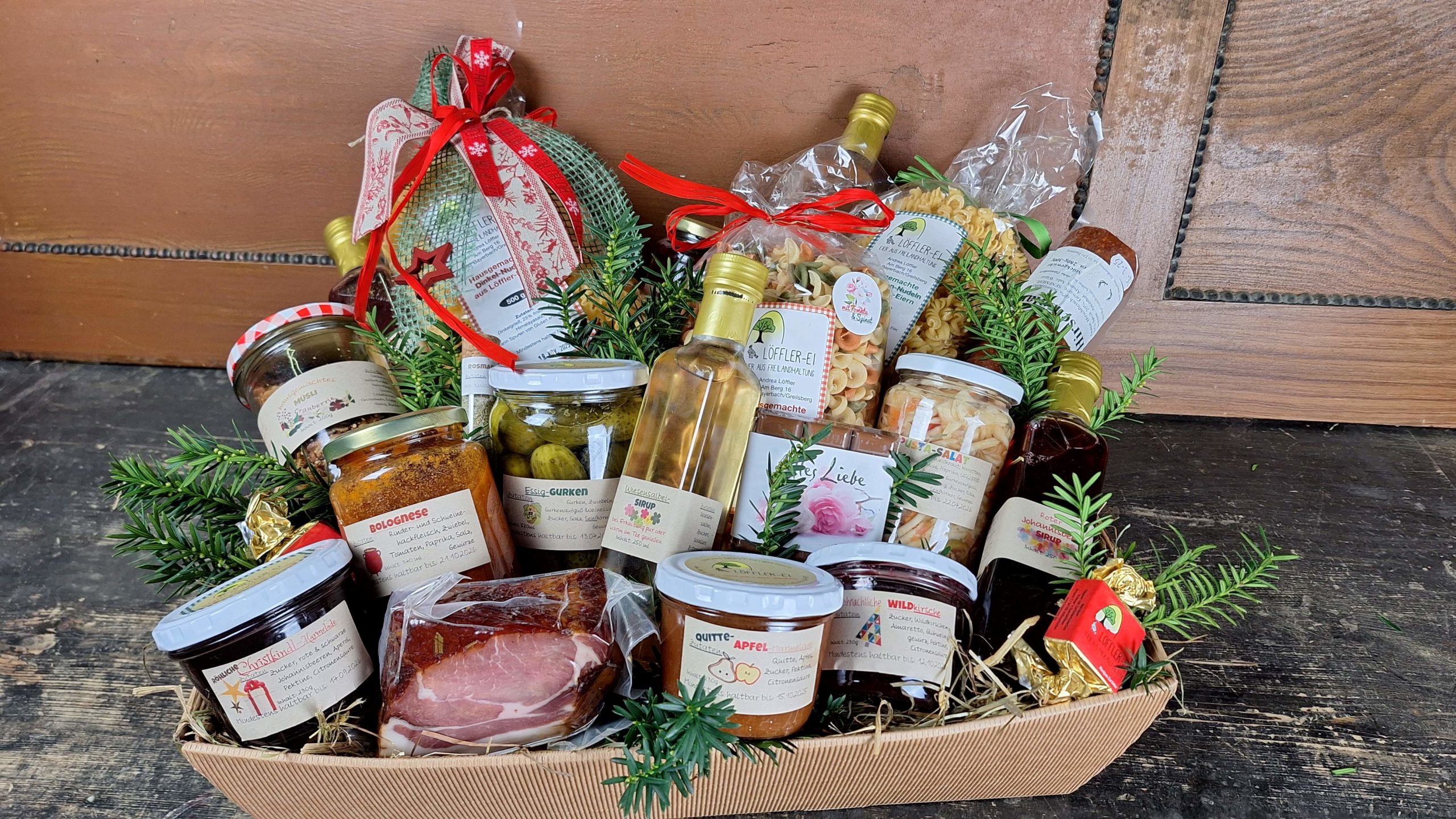 alle Produkte aus dem Geschenkkorb XL von Löffler-Ei