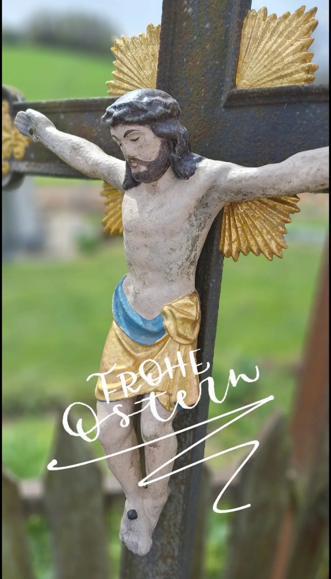 Screenshot_20250421_163251_Gallery Jesus am Kreuz mit "frohe Ostern"-Grüße